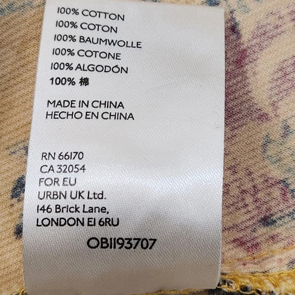 Pilcro by Anthropologie , Vintage Paisley Floral Gold/Navy, US Women's Small - Picture 8 of 8